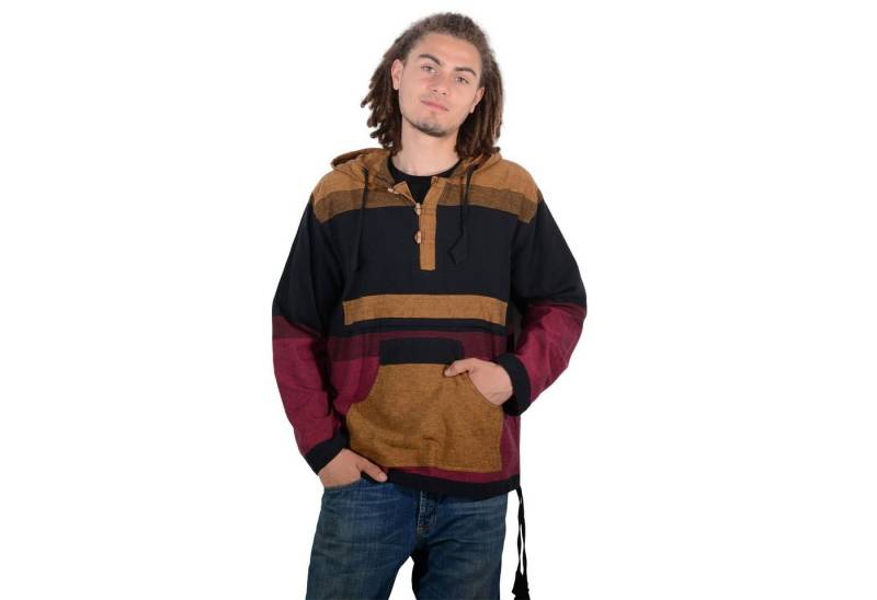 KUNST UND MAGIE Hoodie KUNST&MAGIE Herren bunt Hoodie Fischerhemd Kapuze Kängurutasche von KUNST UND MAGIE