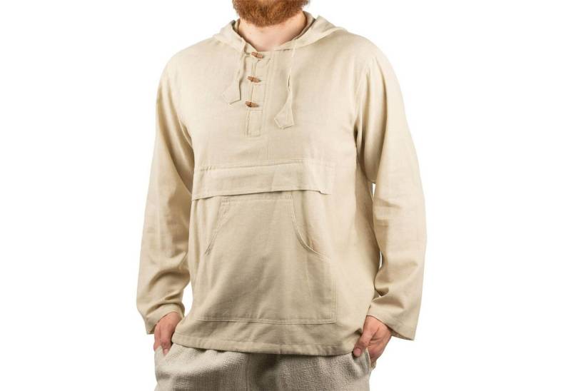 KUNST UND MAGIE Hoodie KUNST&MAGIE Herren bunt Hoodie Fischerhemd Kapuze Kängurutasche von KUNST UND MAGIE