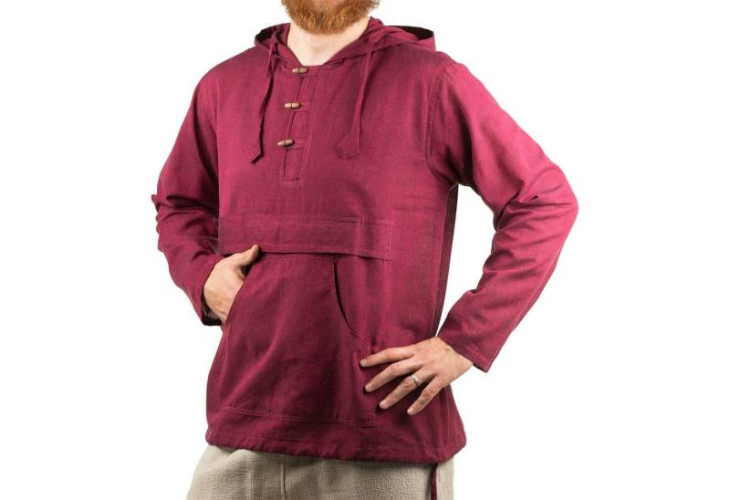 KUNST UND MAGIE Hoodie KUNST&MAGIE Herren bunt Hoodie Fischerhemd Kapuze Kängurutasche von KUNST UND MAGIE