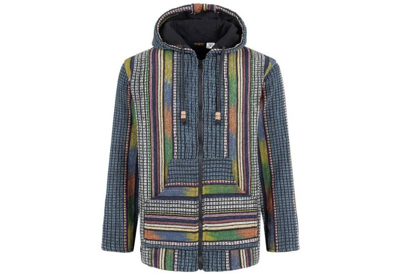 KUNST UND MAGIE Kapuzennickijacke Kapuzenjacke Kapu Hoodie mit Kapuze Goa Hippie Jacke Nepal Fair von KUNST UND MAGIE