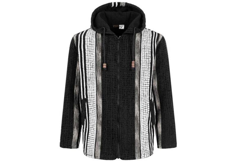 KUNST UND MAGIE Kapuzennickijacke Kapuzenjacke Kapu Hoodie mit Kapuze Goa Hippie Jacke Nepal Fair von KUNST UND MAGIE