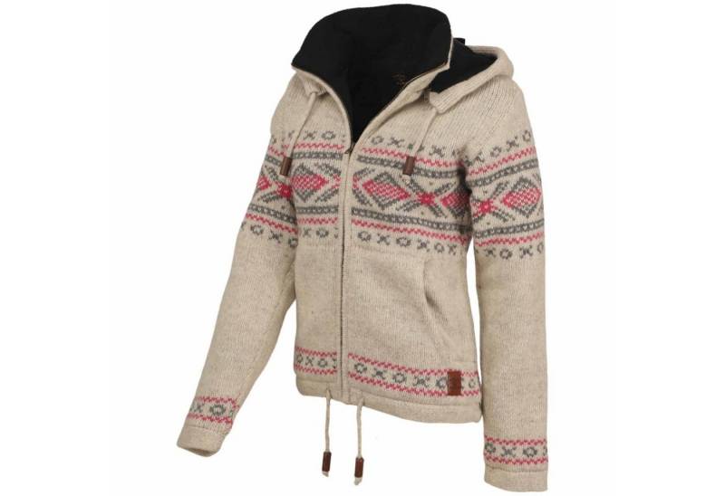 KUNST UND MAGIE Kapuzenstrickjacke Gefütterte Wolljacke Strickjacke Norweger Muster abnehmbarer Kapuze KUNST UND MAGIE Kapuzenstrickjacke Gefütterte Wolljacke Strickjacke Norweger Muster abnehmbarer Kapuze von KUNST UND MAGIE