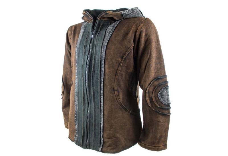 KUNST UND MAGIE Kapuzensweatjacke Kunst und Magie Herren jacke Stonewashesd aus Baumwolle+Zipfelkapuze von KUNST UND MAGIE