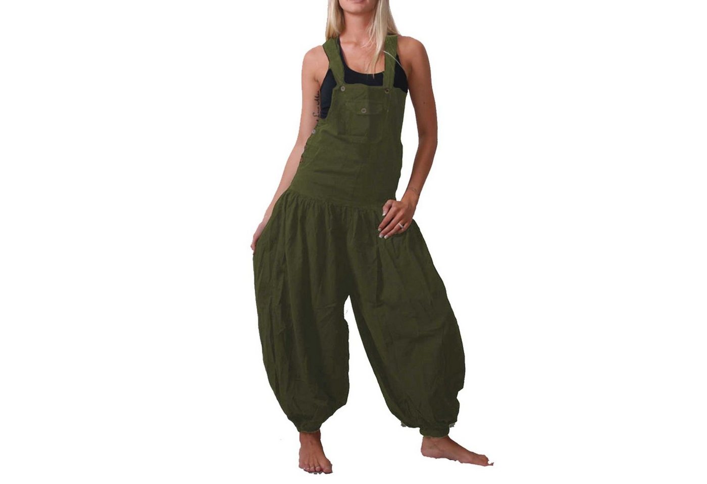 KUNST UND MAGIE Latzhose Hippie Latzhose Haremshose Hose Psy Goa 70er Overall Boho Jumpsuit von KUNST UND MAGIE