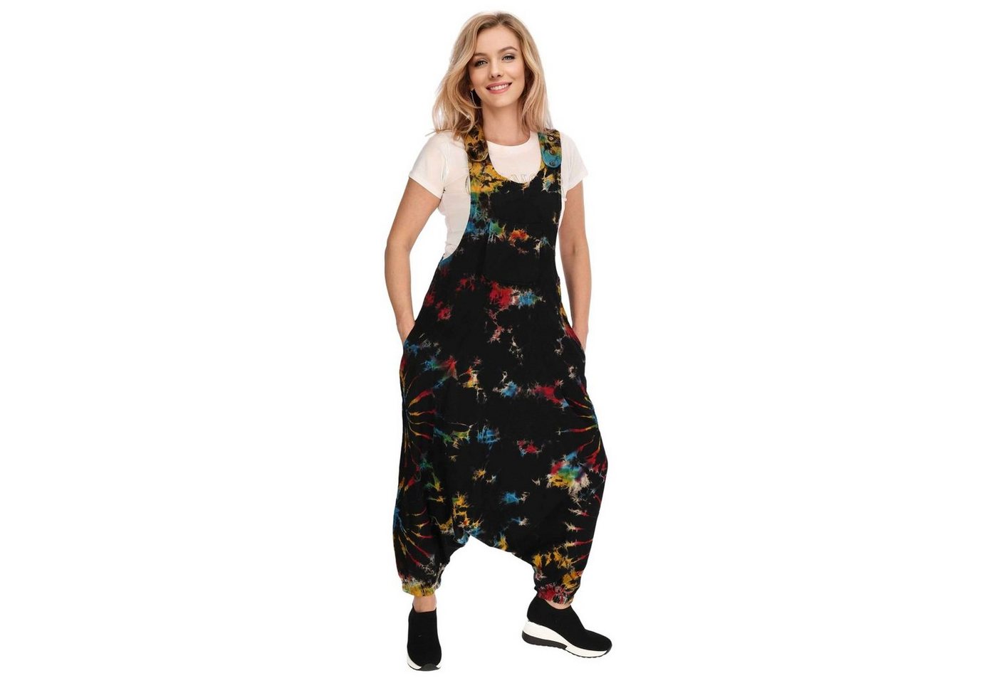 KUNST UND MAGIE Latzhose Tie Dye Batik Latzhose Haremshose Hose Psy 70er Boho Jumpsuit Bunt KUNST UND MAGIE Latzhose Tie Dye Batik Latzhose Haremshose Hose Psy 70er Boho Jumpsuit Bunt von KUNST UND MAGIE