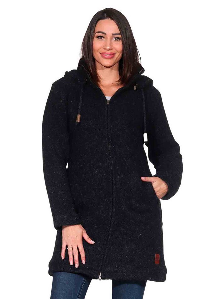 KUNST UND MAGIE Longstrickjacke Klassische Strickjacke Kurzmantel Wolle + Fleecefutter Kapuze Boho KUNST UND MAGIE Longstrickjacke Klassische Strickjacke Kurzmantel Wolle + Fleecefutter Kapuze Boho von KUNST UND MAGIE