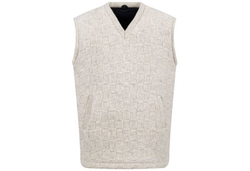 KUNST UND MAGIE Pullunder Herren Strick Pollunder V-Neck aus Wolle mit warmen Fleecefutter von KUNST UND MAGIE