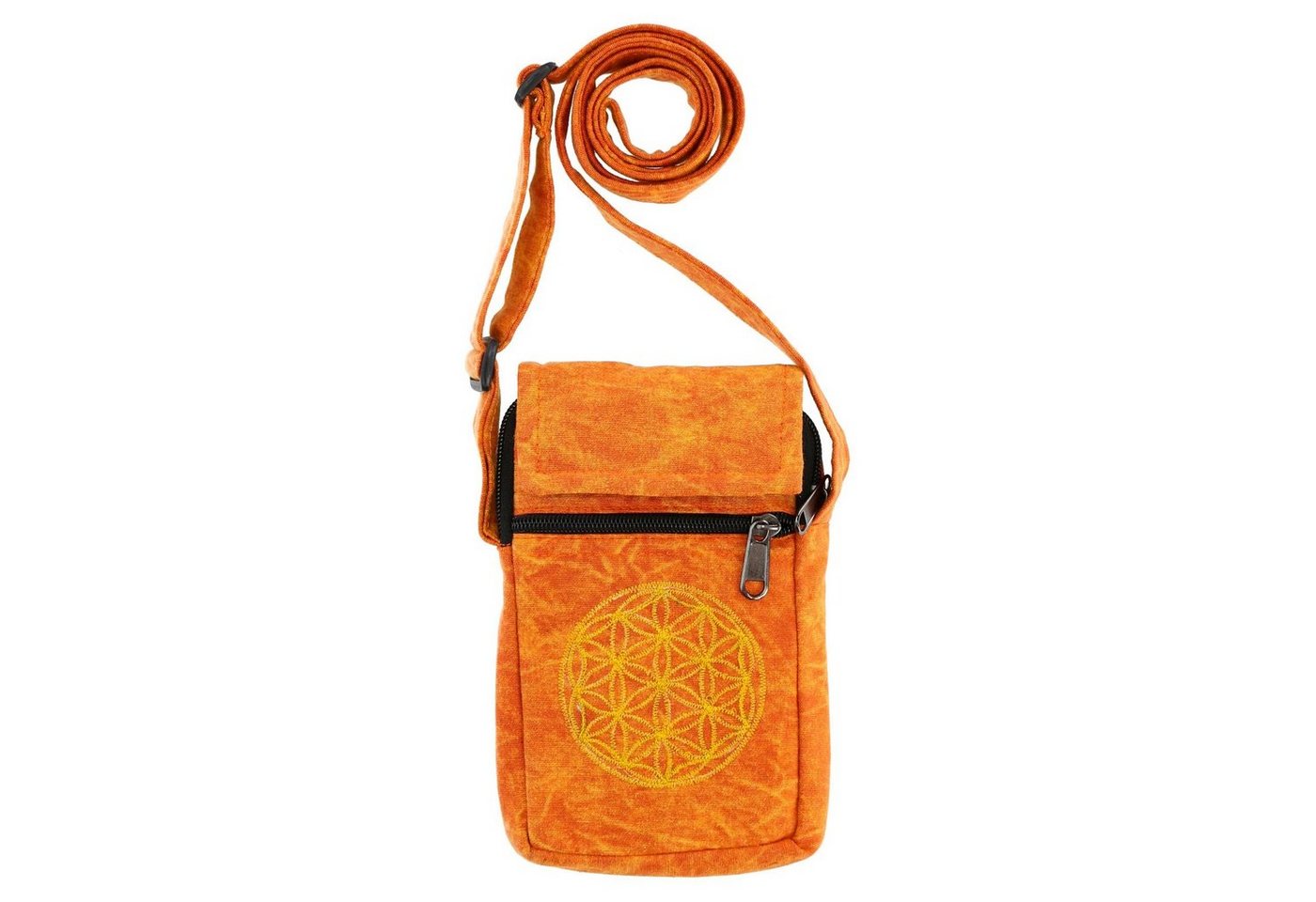 KUNST UND MAGIE Schultertasche Handytasche Brustbeutel Hippie Crossbody Bag Hand Tasche Passportbag von KUNST UND MAGIE