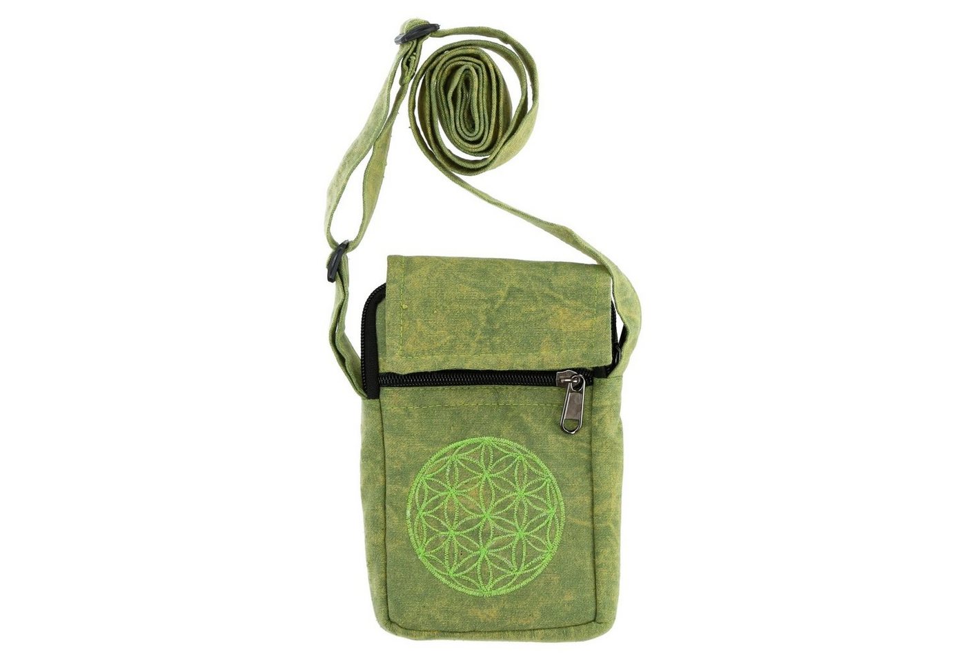 KUNST UND MAGIE Schultertasche Handytasche Brustbeutel Hippie Crossbody Bag Hand Tasche Passportbag von KUNST UND MAGIE