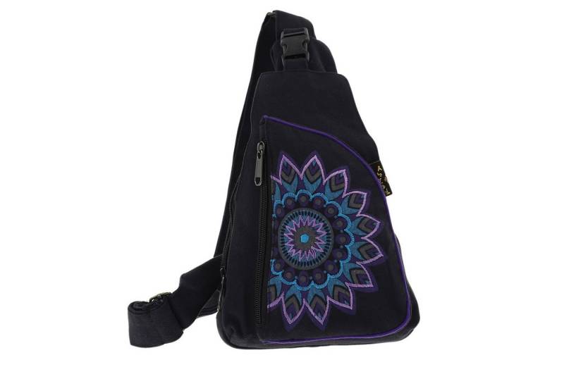 KUNST UND MAGIE Schultertasche Hippie Bodybag Schultertasche Slingbag Rucksack Brutsttasche Mandala S von KUNST UND MAGIE