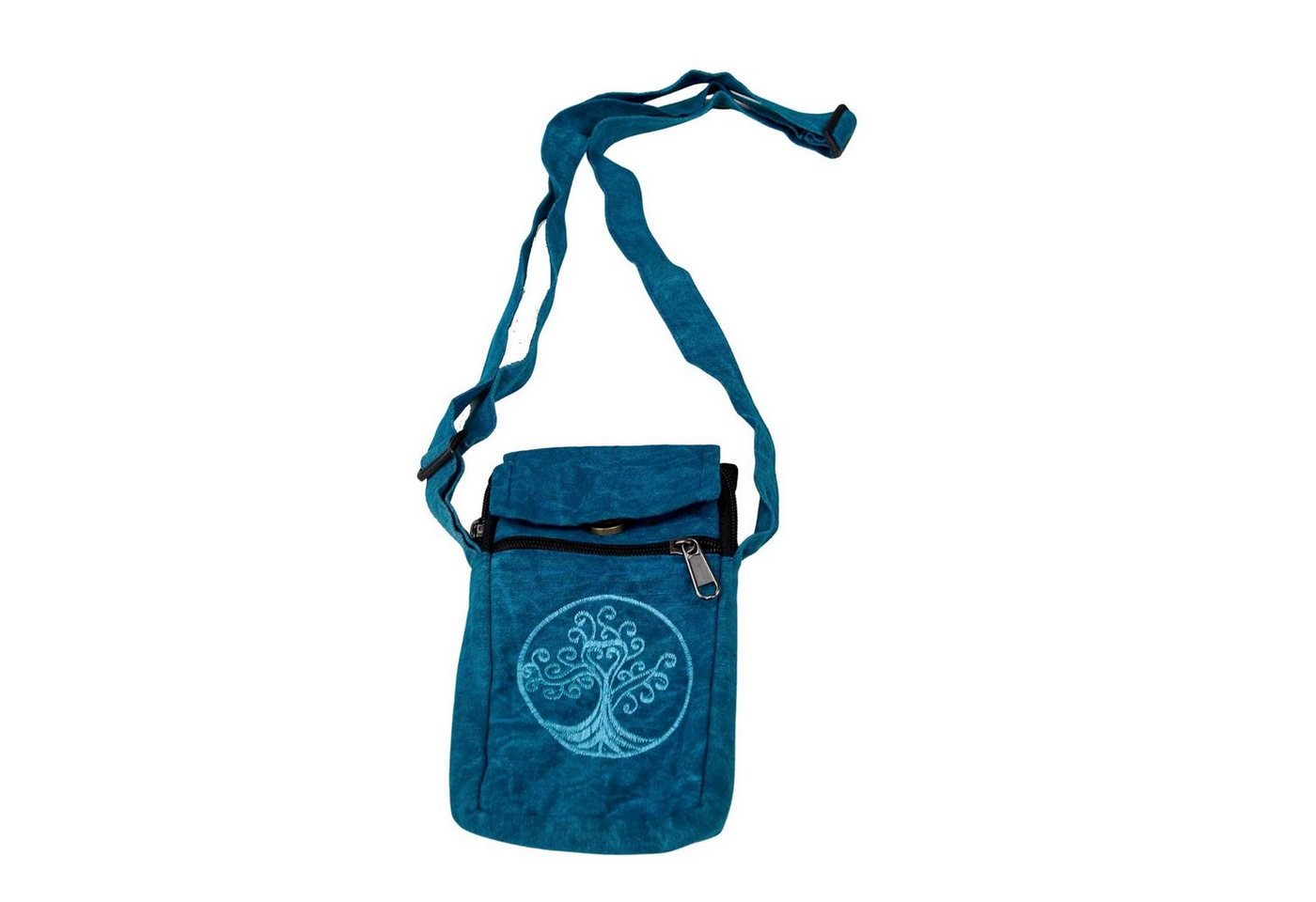 KUNST UND MAGIE Schultertasche Handytasche Brustbeute Hippie Crossbag Schulter Tasche Passportbag von KUNST UND MAGIE