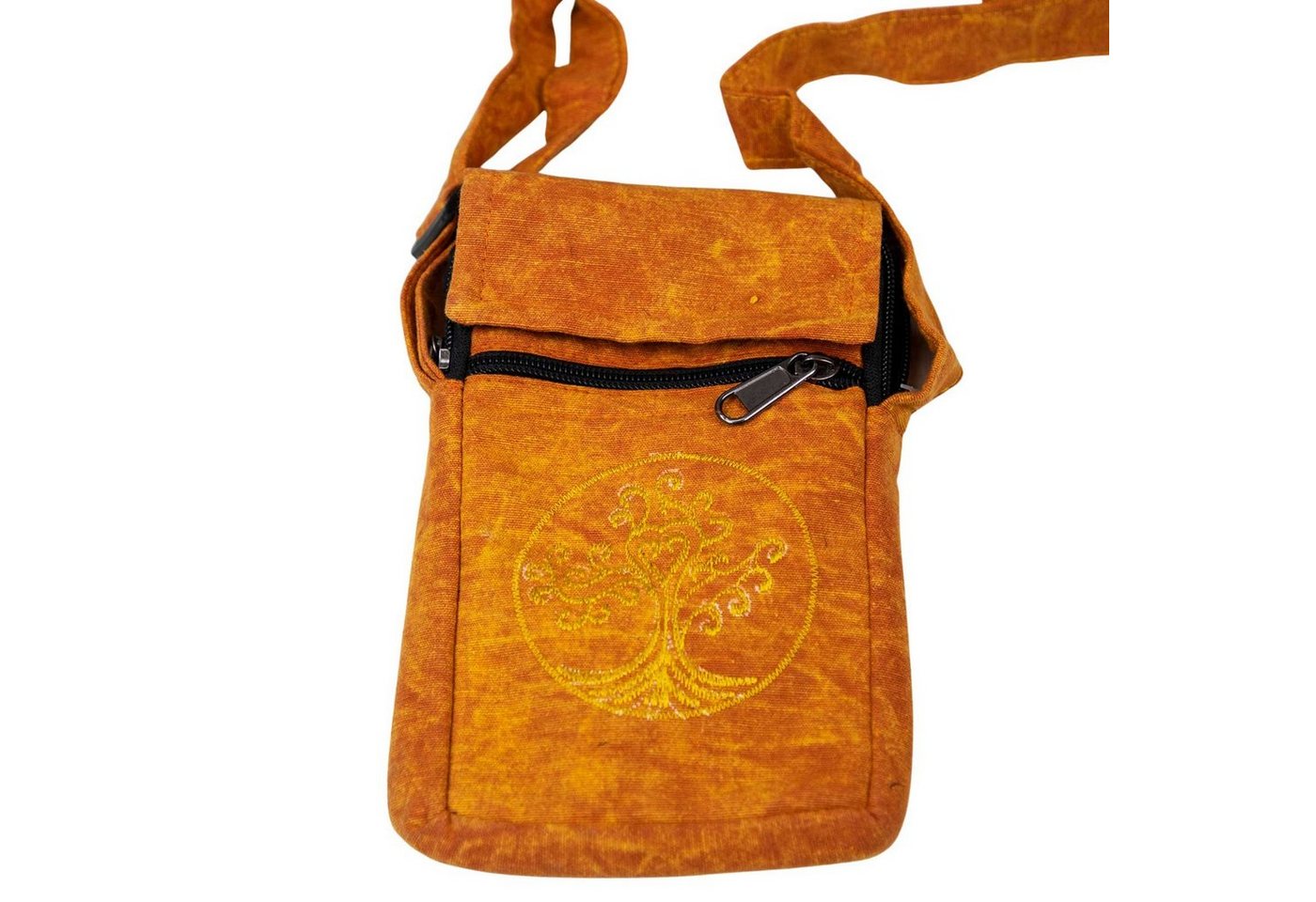 KUNST UND MAGIE Schultertasche Handytasche Brustbeute Hippie Crossbag Schulter Tasche Passportbag von KUNST UND MAGIE