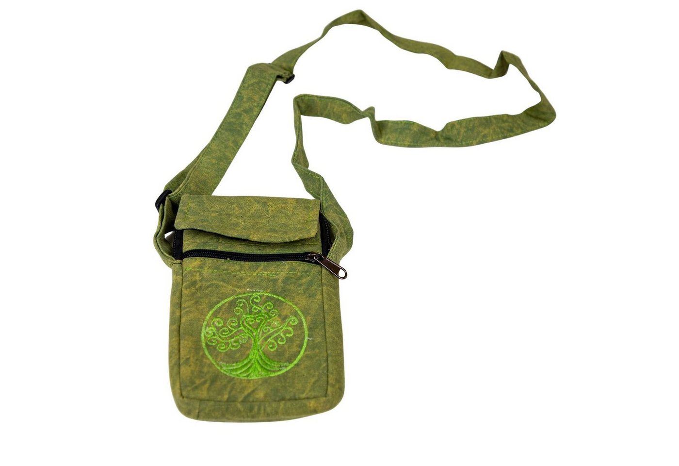 KUNST UND MAGIE Schultertasche Handytasche Brustbeute Hippie Crossbag Schulter Tasche Passportbag von KUNST UND MAGIE