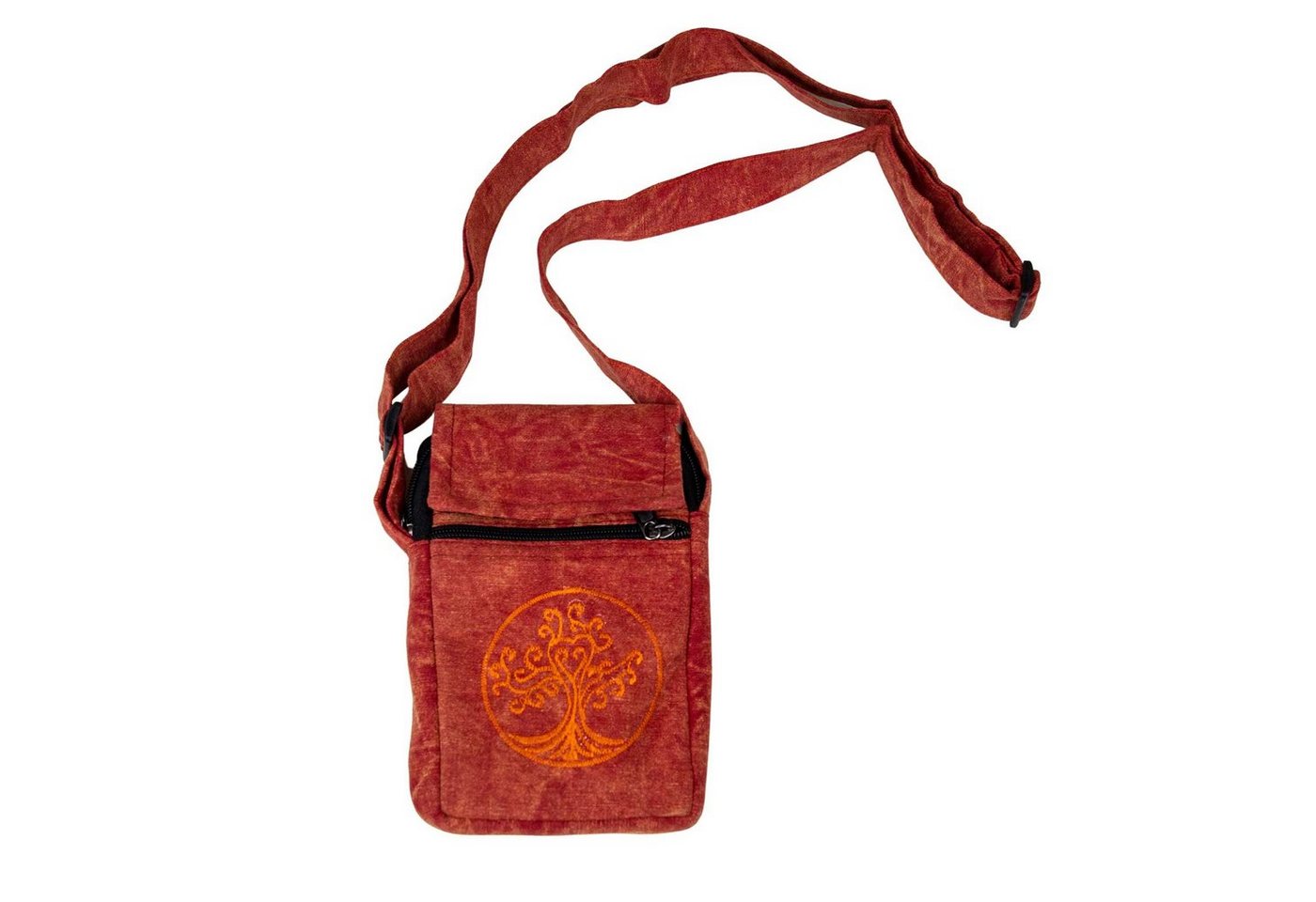 KUNST UND MAGIE Schultertasche Handytasche Brustbeute Hippie Crossbag Schulter Tasche Passportbag von KUNST UND MAGIE