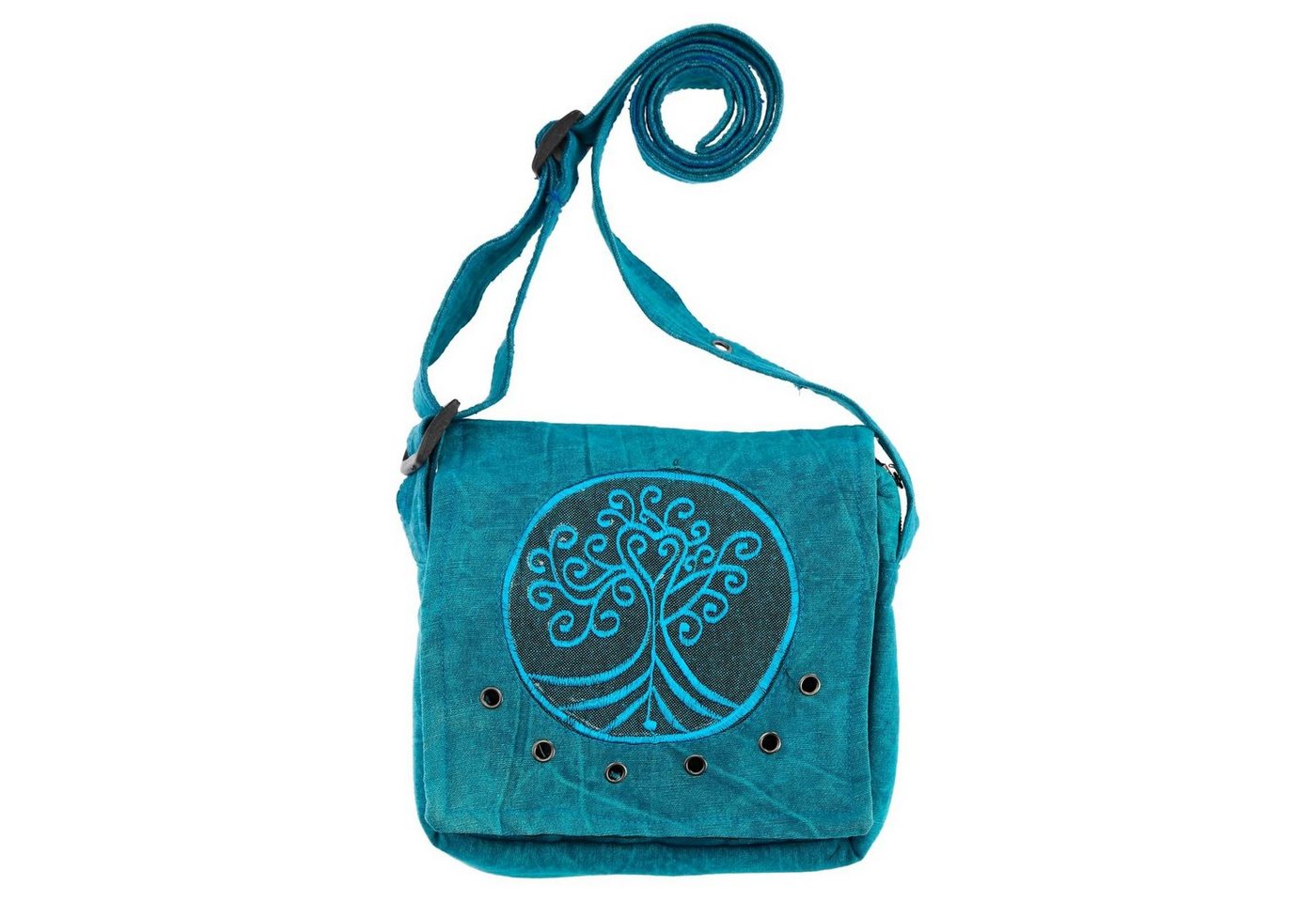 KUNST UND MAGIE Schultertasche Schultertasche Hippie Umhängetasche Handtasche Tasche Crossbag Unisex von KUNST UND MAGIE