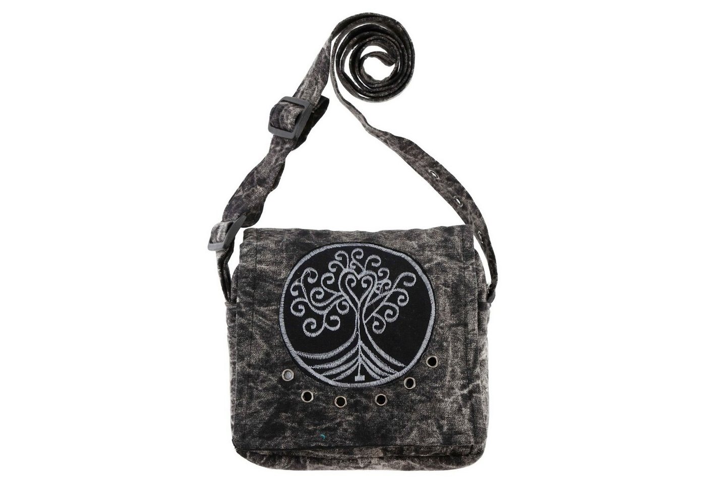 KUNST UND MAGIE Schultertasche Schultertasche Hippie Umhängetasche Handtasche Tasche Crossbag Unisex von KUNST UND MAGIE