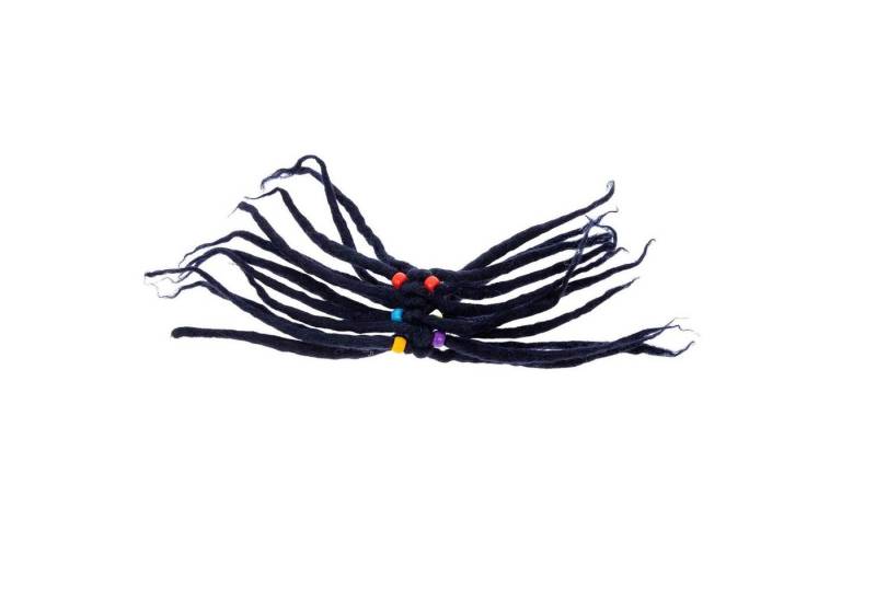 KUNST UND MAGIE Stirnband KUNST&MAGIE Filz Haargummi Dreads Haarschmuck Rasta Blauschwarz von KUNST UND MAGIE