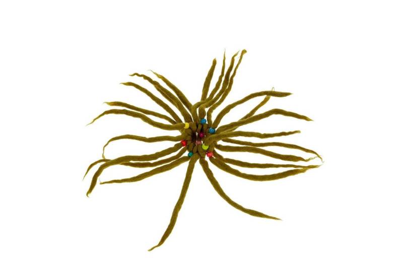 KUNST UND MAGIE Stirnband KUNST&MAGIE Filz Haargummi Dreads Haarschmuck Rasta scrounchi Xl Beige von KUNST UND MAGIE