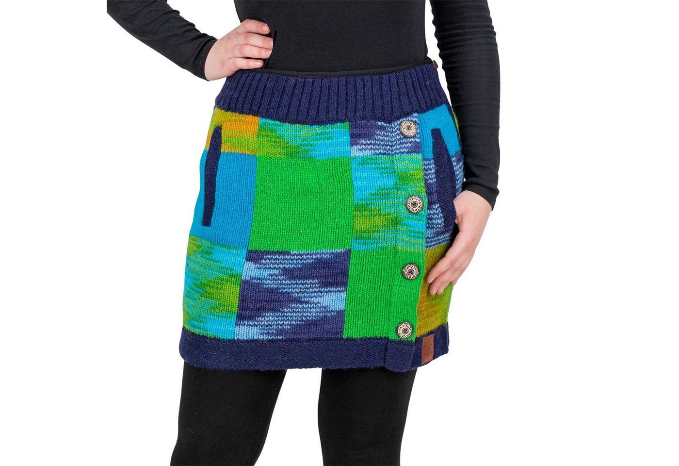 KUNST UND MAGIE Strickrock Bunter Patchwork Strickrock kurz + klassisches Muster Wolle gefüttert KUNST UND MAGIE Strickrock Bunter Patchwork Strickrock kurz + klassisches Muster Wolle gefüttert von KUNST UND MAGIE