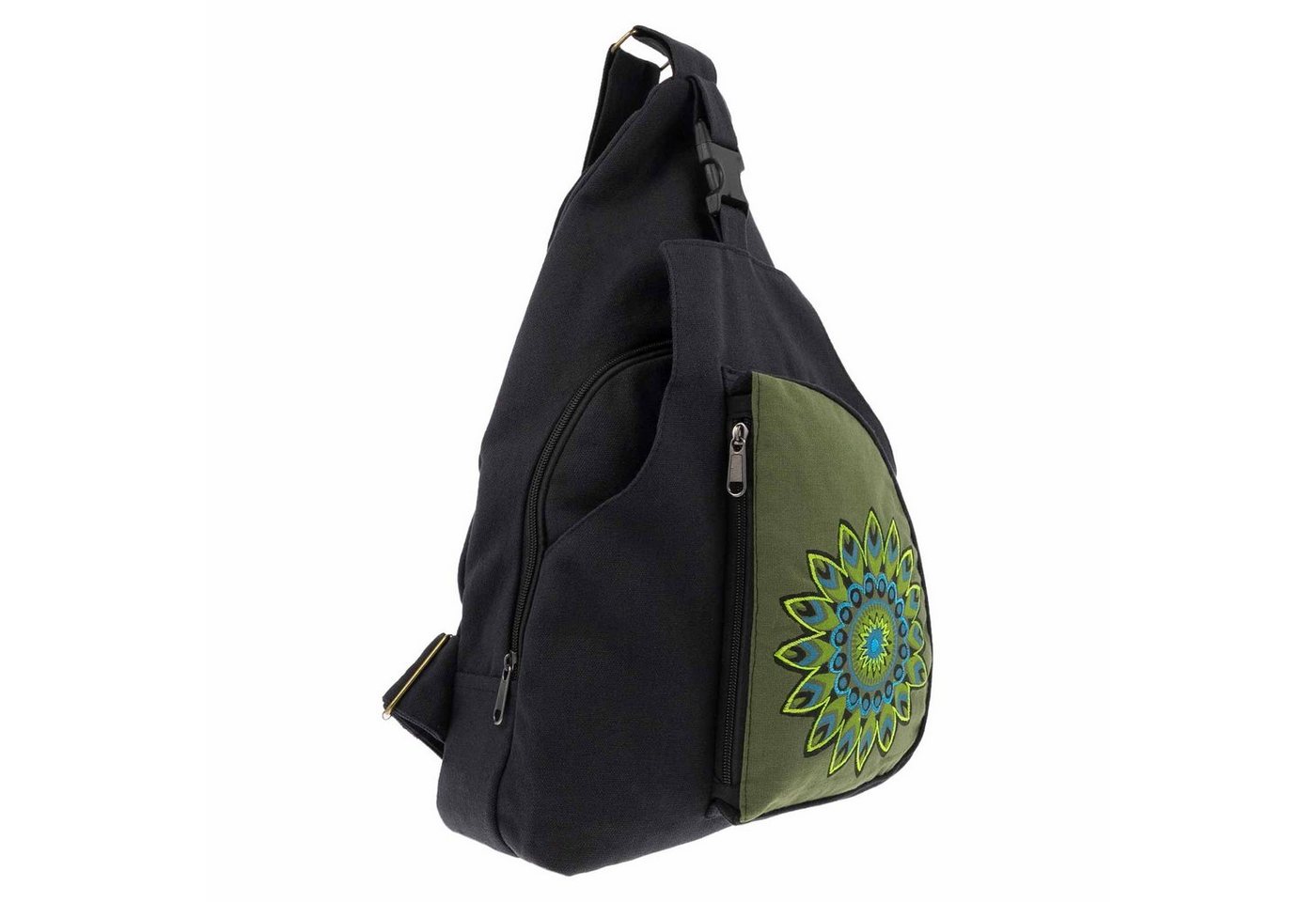 KUNST UND MAGIE Umhängetasche Kunst&Magie Sling Bag Hippie Bodybag Schultertasche Mandala Rucksack L von KUNST UND MAGIE