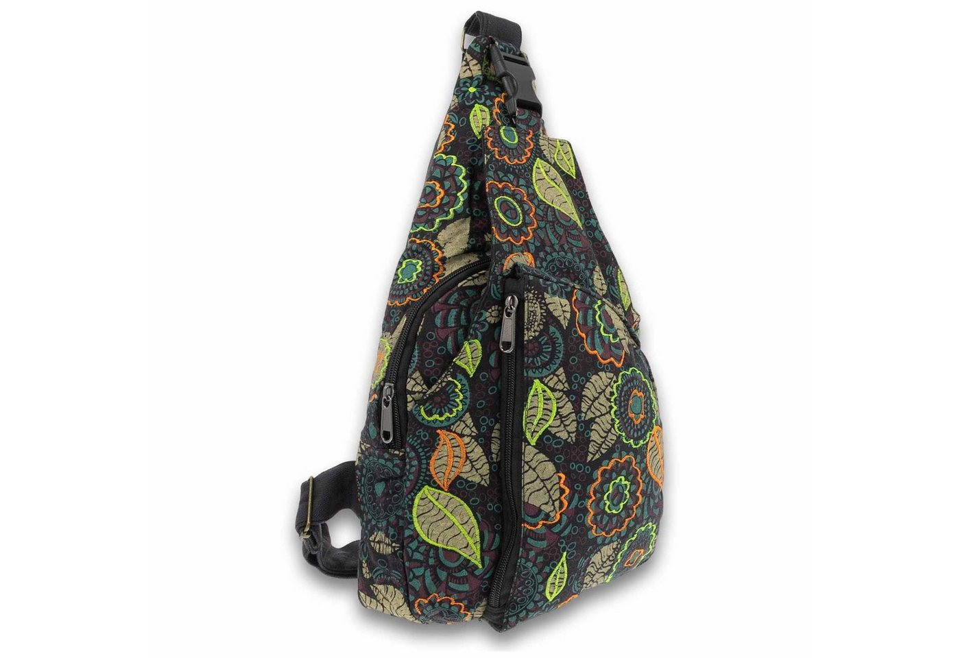 KUNST UND MAGIE Umhängetasche Sling Bag Schultertasche Hippie Bodybag crossbody Rucksack Bunt M von KUNST UND MAGIE