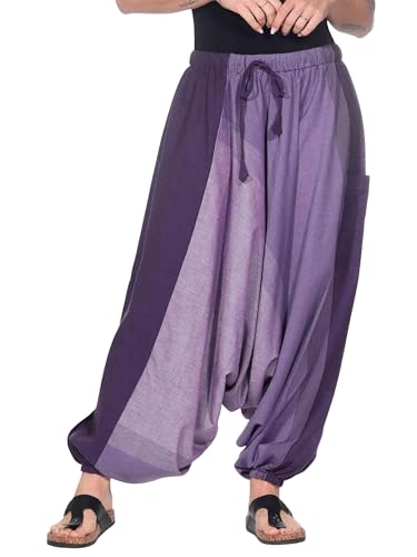 Kunst und Magie Unisex Haremshose OneSize mehrfahrbig, Farbe:Lila, Größe:One Size von Kunst und Magie
