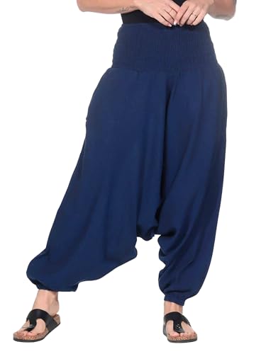 Kunst und Magie Unisex Orientalische Haremshose Pluderhose Pumphose, Größe: Einheitsgröße, Farbe:Dunkelblau Kunst und Magie Unisex Orientalische Haremshose Pluderhose Pumphose, Größe: Einheitsgröße, Farbe:Dunkelblau von Kunst und Magie