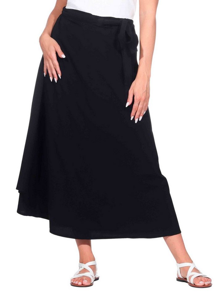 KUNST UND MAGIE Wickelrock Langer Wickelrock Baumwolle für Damen – Sommerrock Boho Rock Nepal von KUNST UND MAGIE