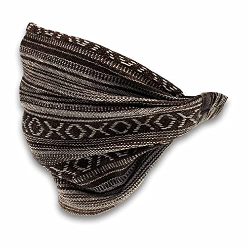 KUNST UND MAGIE unisex Hippie Kopfband Stirnband Goa Yoga Stonewashed, Farbe:Black/Schwarz von KUNST UND MAGIE