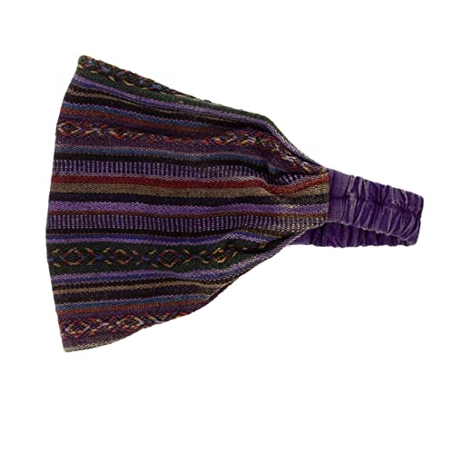 KUNST UND MAGIE unisex Hippie Kopfband Stirnband Goa Yoga Stonewashed, Farbe:Purple/Lila von KUNST UND MAGIE