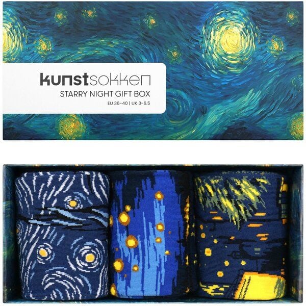 KUNSTSOKKEN Kunst Socken Geschenkset - Nahtlose Bunte Socken aus Bio-Baumwolle Mix - Lustige kunstsocken weihnachtsgeschenke für kunstliebhaber von KUNSTSOKKEN
