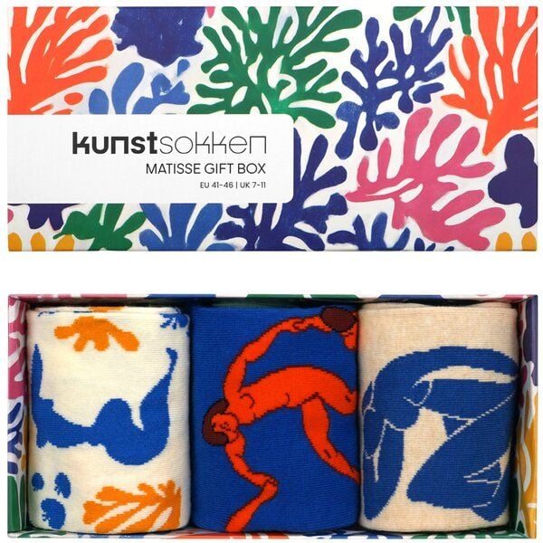 KUNSTSOKKEN Kunst Socken Geschenkset - Nahtlose Bunte Socken aus Bio-Baumwolle Mix - Lustige kunstsocken weihnachtsgeschenke für kunstliebhaber von KUNSTSOKKEN