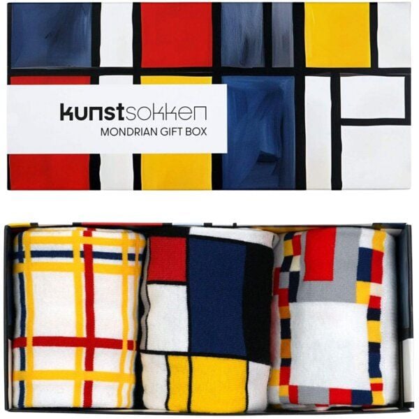 KUNSTSOKKEN Kunst Socken Geschenkset - Nahtlose Bunte Socken aus Bio-Baumwolle Mix - Lustige kunstsocken weihnachtsgeschenke für kunstliebhaber von KUNSTSOKKEN