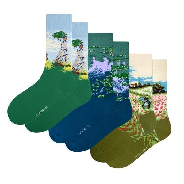 KUNSTSOKKEN Kunst Socken Set - Nahtlose Bunte Socken aus Bio-Baumwolle Mix - Witzige Socken Lustige Socken Verrückte Socken von KUNSTSOKKEN