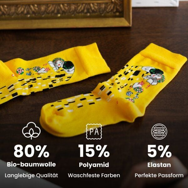KUNSTSOKKEN Kunst Socken Set - Nahtlose Bunte Socken aus Bio-Baumwolle Mix - Witzige Socken Lustige Socken Verrückte Socken von KUNSTSOKKEN