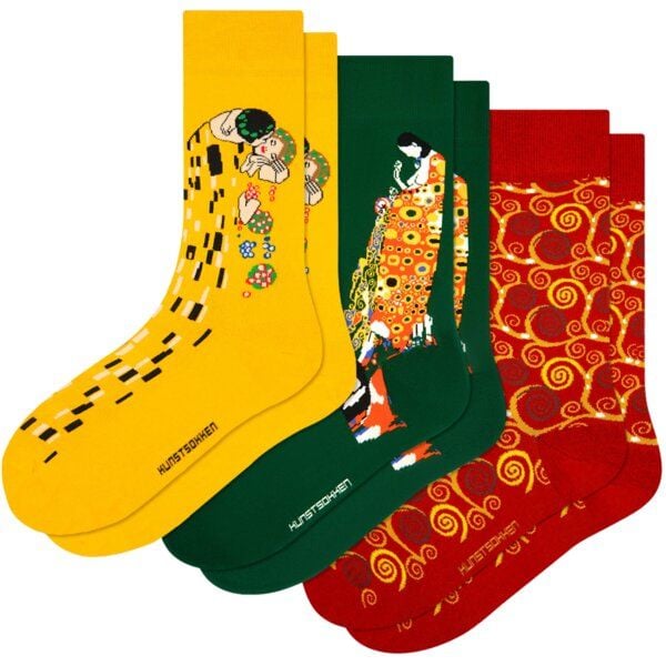 KUNSTSOKKEN Kunst Socken Set - Nahtlose Bunte Socken aus Bio-Baumwolle Mix - Witzige Socken Lustige Socken Verrückte Socken von KUNSTSOKKEN
