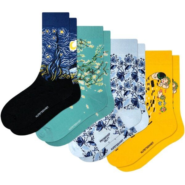 KUNSTSOKKEN Kunst Socken Set - Nahtlose Bunte Socken aus Bio-Baumwolle Mix - Witzige Socken Lustige Socken Verrückte Socken von KUNSTSOKKEN