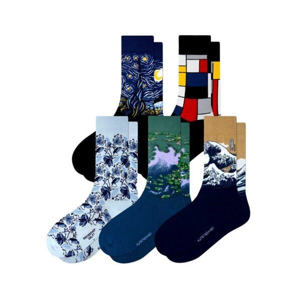 KUNSTSOKKEN Kunst Socken Set - Nahtlose Bunte Socken aus Bio-Baumwolle Mix - Witzige Socken Lustige Socken Verrückte Socken von KUNSTSOKKEN