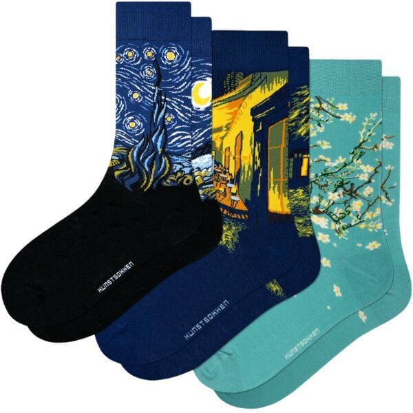 KUNSTSOKKEN Kunst Socken Set - Nahtlose Bunte Socken aus Bio-Baumwolle Mix - Witzige Socken Lustige Socken Verrückte Socken von KUNSTSOKKEN