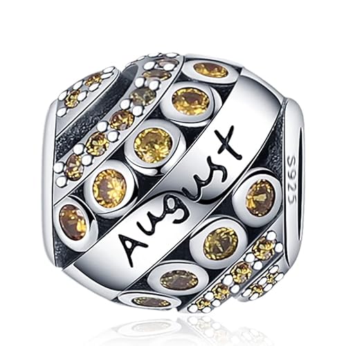 KUNVONIC Damen Charm Anhänger Geburtsstein für Armband 925 Sterling Silber 12 Geburtsstein Charms Beads passend für Pandora Armband, Kompatibel mit Europäischen Armband und Halskette für Frauen Mädche KUNVONIC Damen Charm Anhänger Geburtsstein für Armband 925 Sterling Silber 12 Geburtsstein Charms Beads passend für Pandora Armband, Kompatibel mit Europäischen Armband und Halskette für Frauen Mädche von KUNVONIC