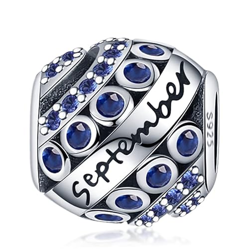 KUNVONIC Damen Charm Anhänger Geburtsstein für Armband 925 Sterling Silber 12 Geburtsstein Charms Beads passend für Pandora Armband, Kompatibel mit Europäischen Armband und Halskette für Frauen Mädche KUNVONIC Damen Charm Anhänger Geburtsstein für Armband 925 Sterling Silber 12 Geburtsstein Charms Beads passend für Pandora Armband, Kompatibel mit Europäischen Armband und Halskette für Frauen Mädche von KUNVONIC