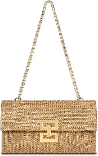 Umhängetasche Damen Crossbody Bag Strohtaschen Handtasche Handytasche zum Umhängen Tasche Schultertasche Korbtaschen Henkeltaschen Beuteltasche Strohtasche Crossbag Sommertaschen Damentaschen Shoulder von KUOL-KIDS