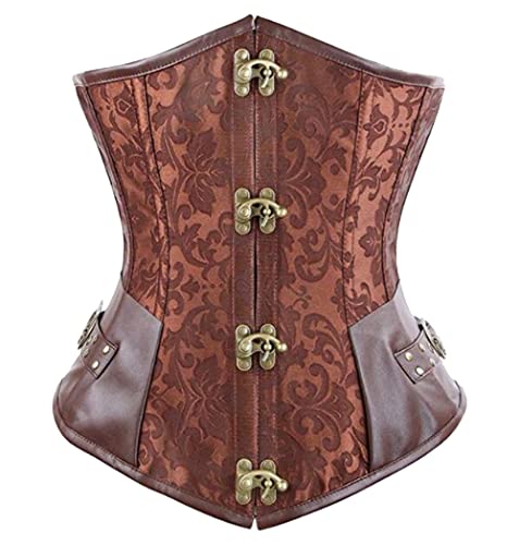 KUOSE Damen Kunstleder Unterbrust Taillen Corsage Korsett Steampunk Dessous von KUOSE