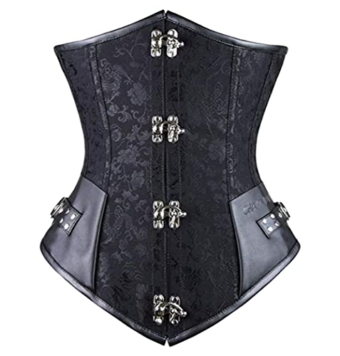 KUOSE Damen Kunstleder Unterbrust Taillen Corsage Korsett Steampunk Dessous von KUOSE