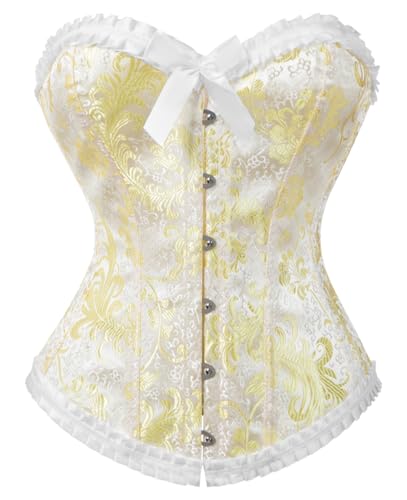 KUOSE Damen Schwarz Weiß Body Shaper Vollbrust Corsage Top Übergrößen von KUOSE