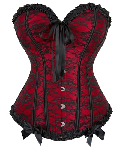 KUOSE Damen Schwarz Weiß Body Shaper Vollbrust Corsage Top Übergrößen von KUOSE