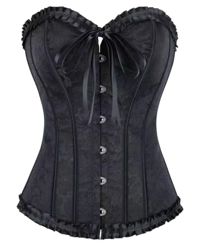 KUOSE Damen Schwarz Weiß Body Shaper Vollbrust Corsage Top Übergrößen von KUOSE