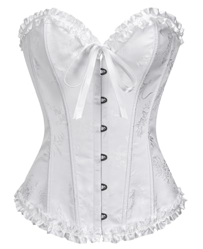 KUOSE Damen Schwarz Weiß Body Shaper Vollbrust Corsage Top Übergrößen von KUOSE