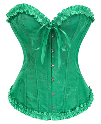 KUOSE Damen Vollbrust Corsage Bauchweg Korsage Top Übergrößen Schwarz von KUOSE