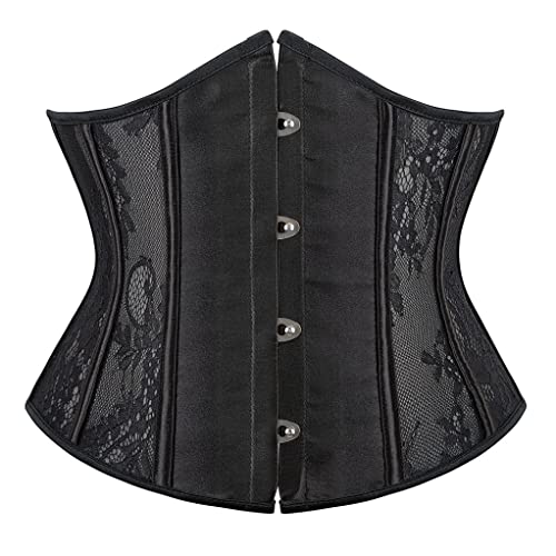 KUOSE Damen Waist Cincher Unterbrust Korsage Korsett Shaper Body Bauchweg Corsage Übergrößen (Schwarz-A, 32-34) von KUOSE